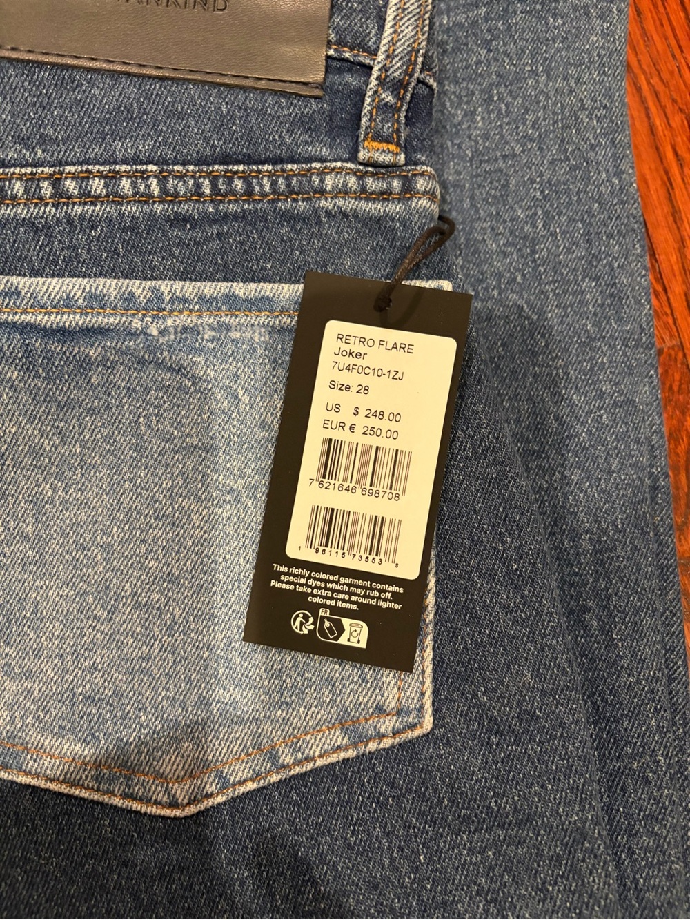 7 For All Mankind Light Blue Wide-Leg Flare Jeans. NWT - Picture 5 of 8